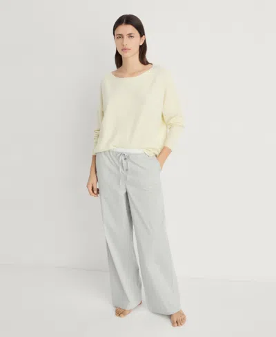 Mango Women's Elastic Detail Striped Pajama Pants