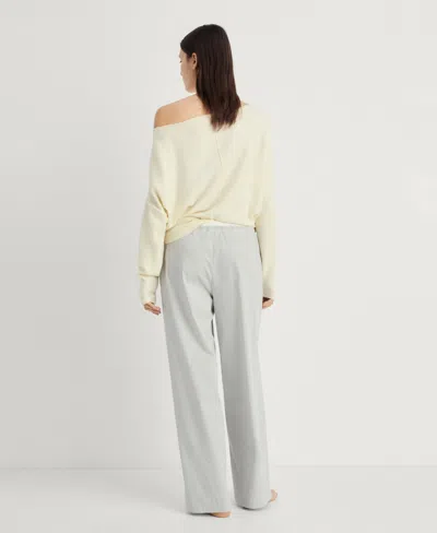 Mango Women's Elastic Detail Striped Pajama Pants