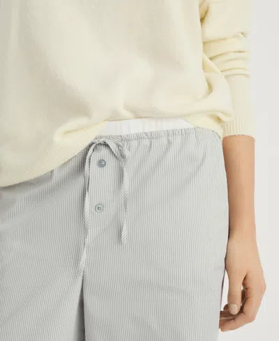 Mango Women's Elastic Detail Striped Pajama Pants