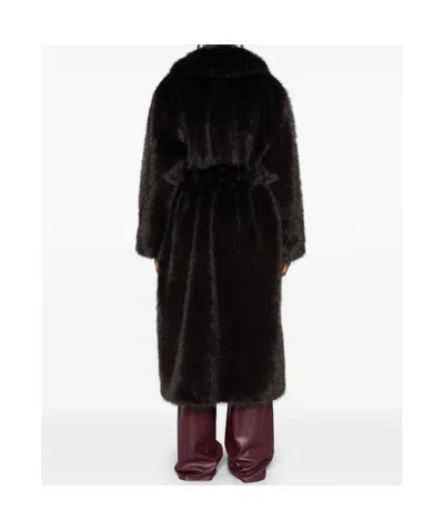 Agolde Shoreditch Ski Club Ebony Coat In Brown