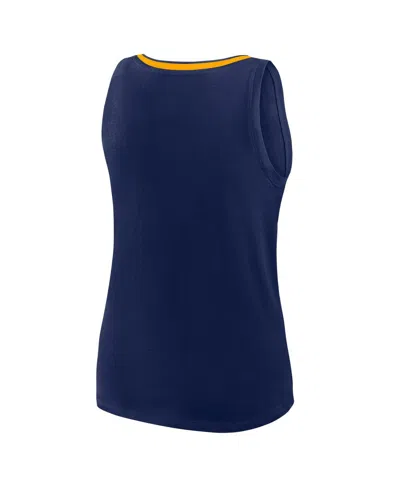Logo Athletic Women's Navy Milwaukee Brewers Stellar Win V-neck Tank Top