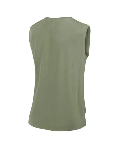 Fanatics Women's Olive Chicago Bears Studio Embrace Tank Top