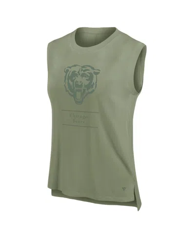Fanatics Women's Olive Chicago Bears Studio Embrace Tank Top