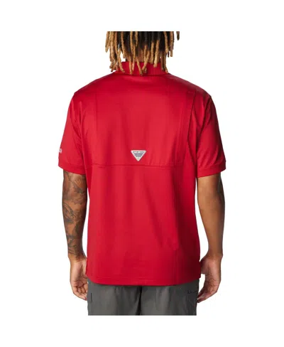 Columbia Men's Cardinal Arkansas Razorbacks Tamiami Omni-wick Polo Shirt In Red