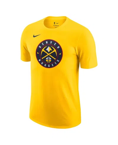 Nike Gold Denver Nuggets Essential T-shirt In Yellow