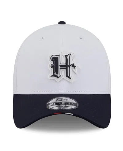 New Era Men's White/navy Houston Texans 2025 Nfl Training Camp 39thirty Flex Hat