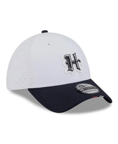New Era Men's White/navy Houston Texans 2025 Nfl Training Camp 39thirty Flex Hat