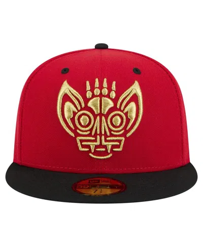New Era Men's Red Louisville Bats Copa De La Diversion 59fifty Fitted Hat