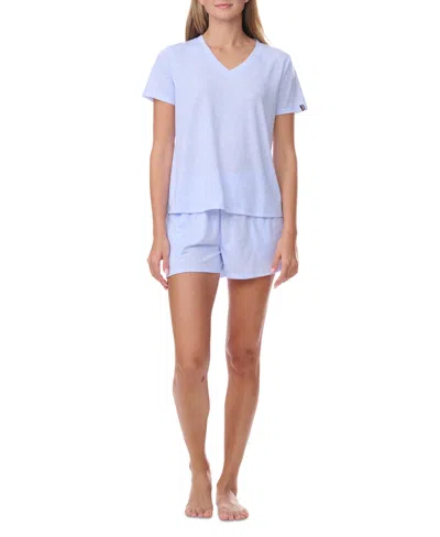 Tommy Hilfiger Women's 2pc Short Sleeve Tee & Short In Blue