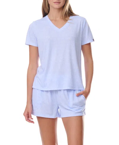 Tommy Hilfiger Women's 2pc Short Sleeve Tee & Short In Blue