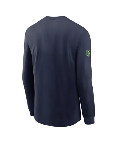 Nike Seattle Seahawks Sideline Team Issue  Men's Dri-fit Nfl Long-sleeve T-shirt In Blue