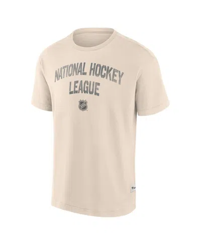Fanatics Men's Cream Nhl Elements Weathered Tonal Future Ground T-shirt In Neutral