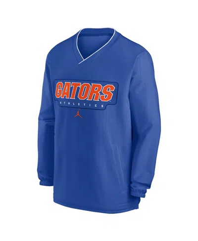 Jordan Men's Royal Florida Gators 2024 Sideline Pullover Windshirt In Blue