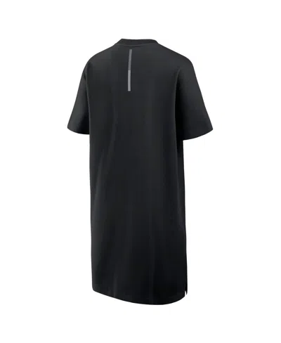 Fanatics Women's Black Lsu Tigers Elements Go Tri-blend T-shirt Dress In Black