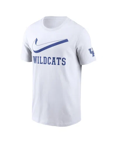 Nike Men's White Kentucky Wildcats Primetime 2-hit Swoosh T-shirt In White