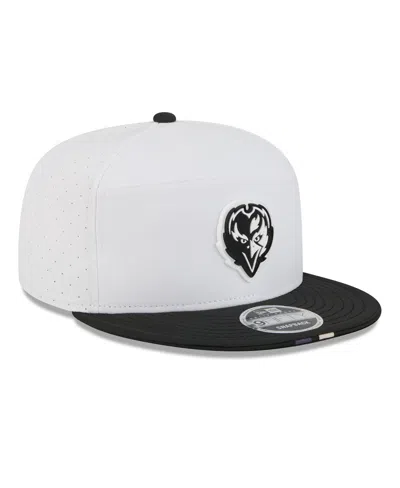 New Era Men's White/black Baltimore Ravens 2025 Nfl Training Camp Split Panel 9fifty Snapback Hat