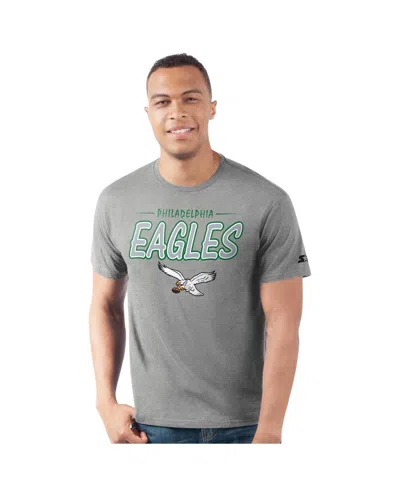 Starter Men's Heather Gray Philadelphia Eagles Prime Time T-shirt In Gray