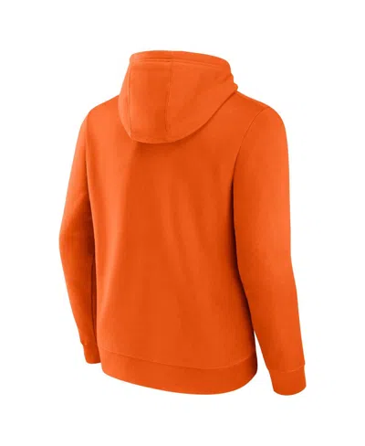 Fanatics Men's Orange Anaheim Ducks Wordmark Logo Fleece Pullover Hoodie In Orange