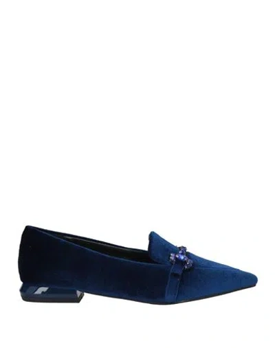 Tosca Blu Woman Loafers Bright Blue Size 10 Textile Fibers