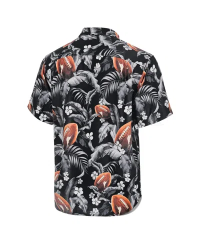 Tommy Bahama Black Georgia Bulldogs Veracruz Cay First Down Blooms Button-up Shirt In Gray