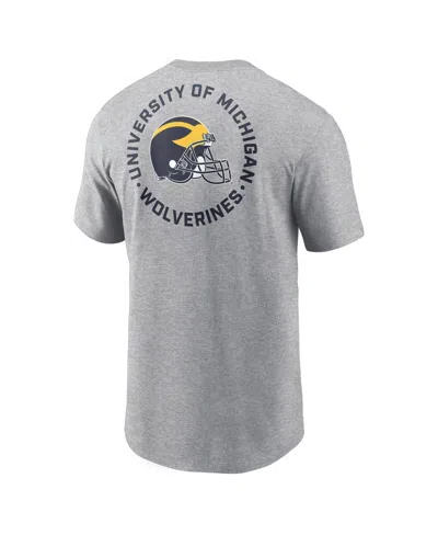 Jordan Men's Heather Gray Michigan Wolverines Campus 2-hit T-shirt In Gray