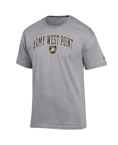 Champion Men's Heather Gray Army Black Knights Arch Over Logo T-shirt In Gray
