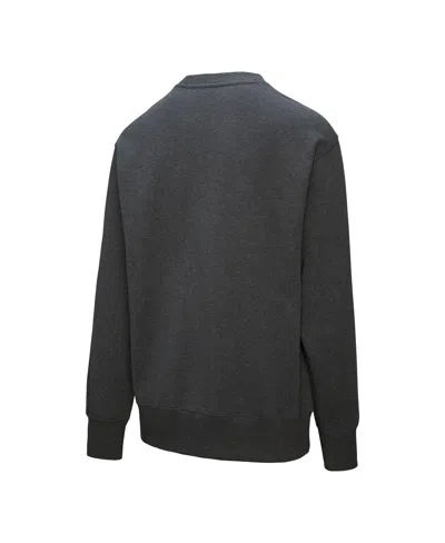 Mitchell & Ness Men's Heather Charcoal Pittsburgh Penguins Playoff Win Fleece Pullover Sweatshirt In Gray