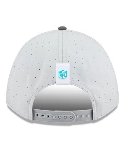 New Era Men's Gray/graphite Miami Dolphins 2025 Nfl Training Camp A-frame 9forty Adjustable Hat
