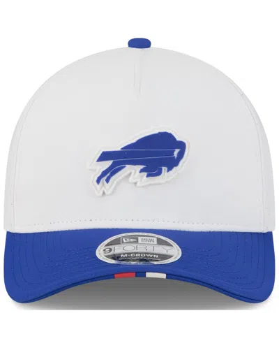 New Era Big Boys And Girls White/royal Buffalo Bills 2025 Nfl Training Camp A-frame 9forty Adjustable Hat In White