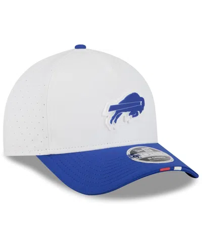 New Era Big Boys And Girls White/royal Buffalo Bills 2025 Nfl Training Camp A-frame 9forty Adjustable Hat In White