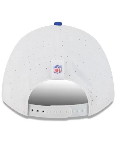 New Era Big Boys And Girls White/royal Buffalo Bills 2025 Nfl Training Camp A-frame 9forty Adjustable Hat In White