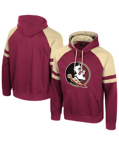 Colosseum Men's Garnet Florida State Seminoles Todd Raglan Pullover Hoodie In Burgundy