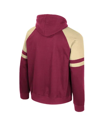 Colosseum Men's Garnet Florida State Seminoles Todd Raglan Pullover Hoodie In Burgundy