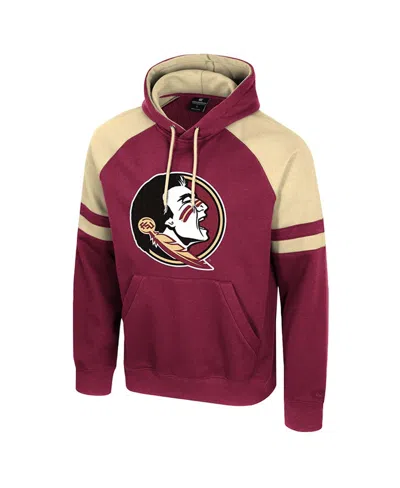 Colosseum Men's Garnet Florida State Seminoles Todd Raglan Pullover Hoodie In Burgundy