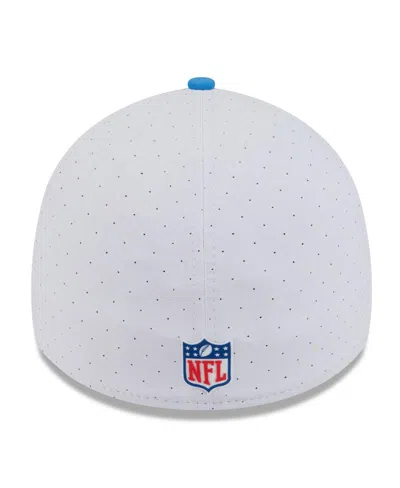 New Era Men's White/powder Blue Los Angeles Chargers 2025 Nfl Training Camp 39thirty Flex Hat