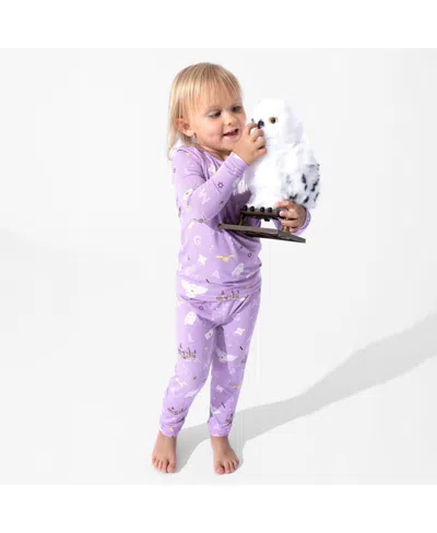 Bellabu Bear Unisex Kids' Hedwig's Magical Mail Set Of 2 Piece Pajamas In Purple