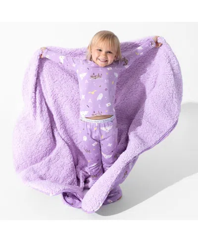 Bellabu Bear Unisex Kids' Hedwig's Magical Mail Set Of 2 Piece Pajamas In Purple
