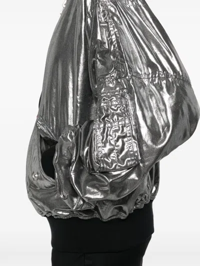 Junya Watanabe Casual Jacket With Elasticated Hem And Metallic Finish
