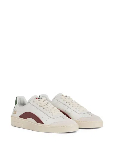 Dsquared2 Leather Low-top Sneakers Contrast Heel