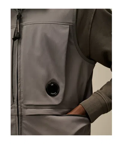 C.p. Company Shell-r Gilet In Gray