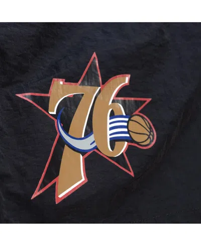 Mitchell & Ness Men's Black Philadelphia 76ers Team Essentials Nylon Shorts In Black