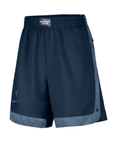 Nike Women's Navy Indiana Fever Fly Basketball Tri-blend Fleece Shorts In Blue