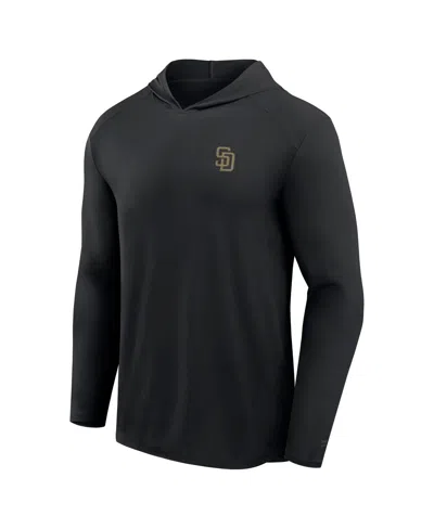 Fanatics Men's Black San Diego Padres Front Office Power Mono Long Sleeve Hoodie T-shirt In Black