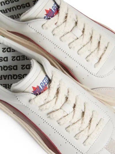 Dsquared2 Leather Low-top Sneakers Contrast Heel