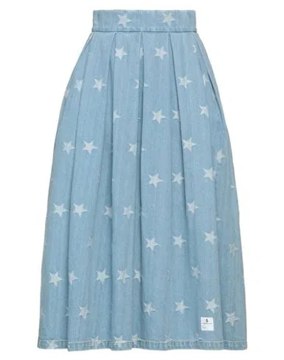 Department Five Department 5 Woman Denim Skirt Blue Size 28 Cotton
