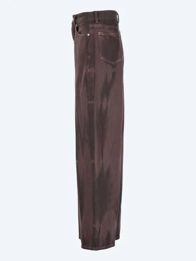 Ganni Denim Trousers With Belt Loops