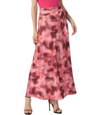 Kimi & Kai Women's Belted Pull On Maxi Skirt