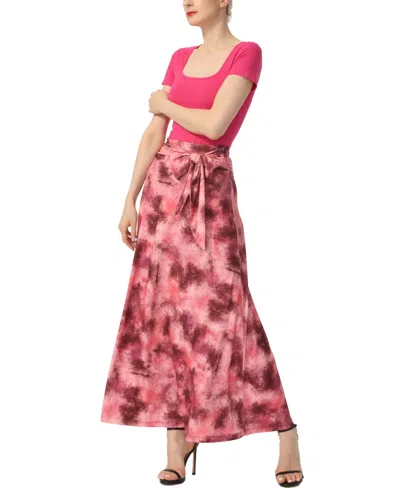 Kimi & Kai Women's Belted Pull On Maxi Skirt