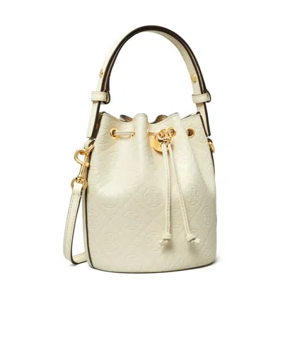 Tory Burch T Monogram Leather Mini Bucket Bag