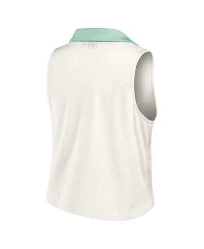 Fanatics Women's Cream Dallas Cowboys Studio Wellness V-neck Tank Top